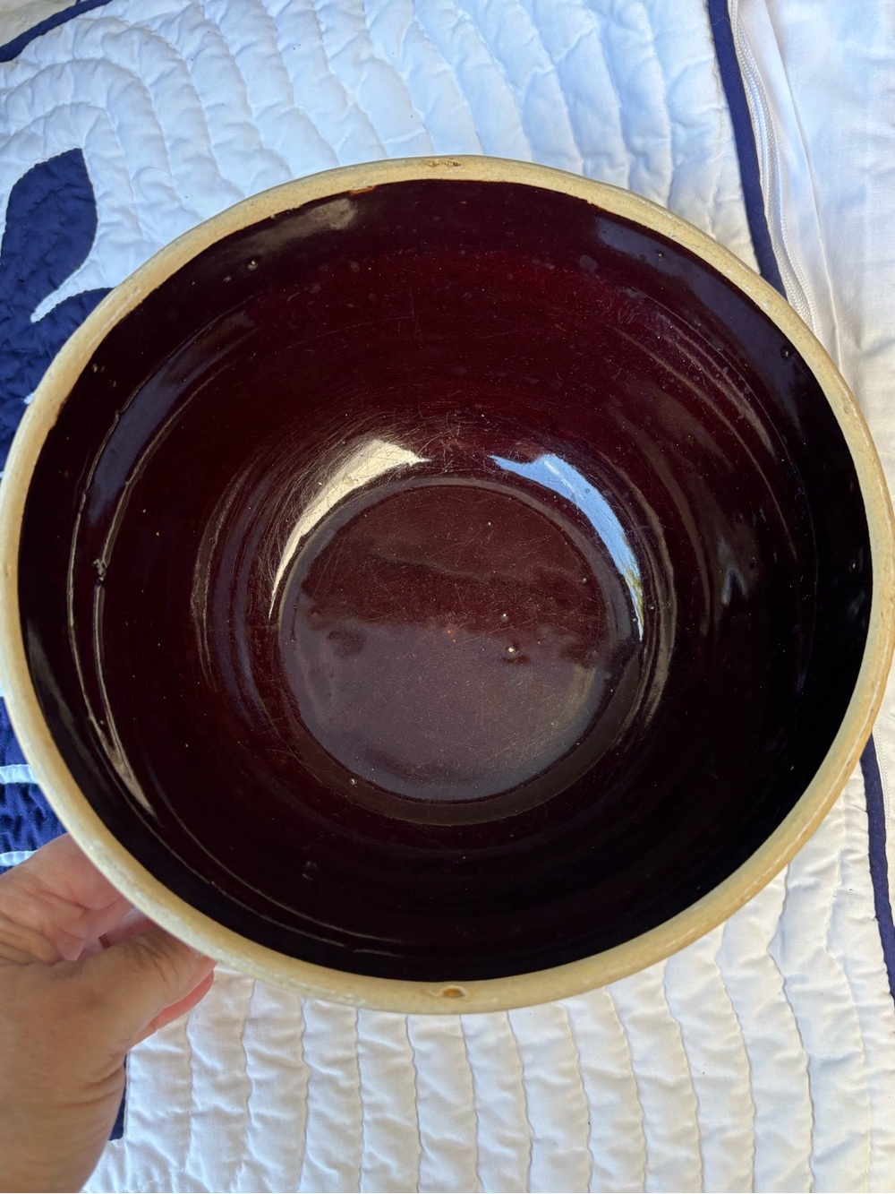 Handmade Ceramic Bowl in Deep Burgundy